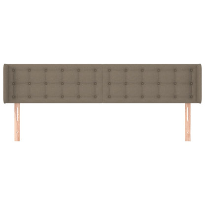 Testiera ad Orecchio Tortora 183x16x78/88 cm in Tessuto