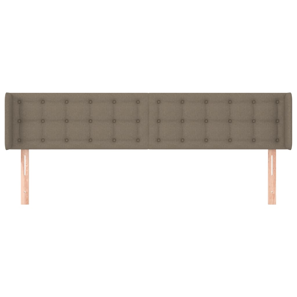 Testiera ad Orecchio Tortora 183x16x78/88 cm in Tessuto