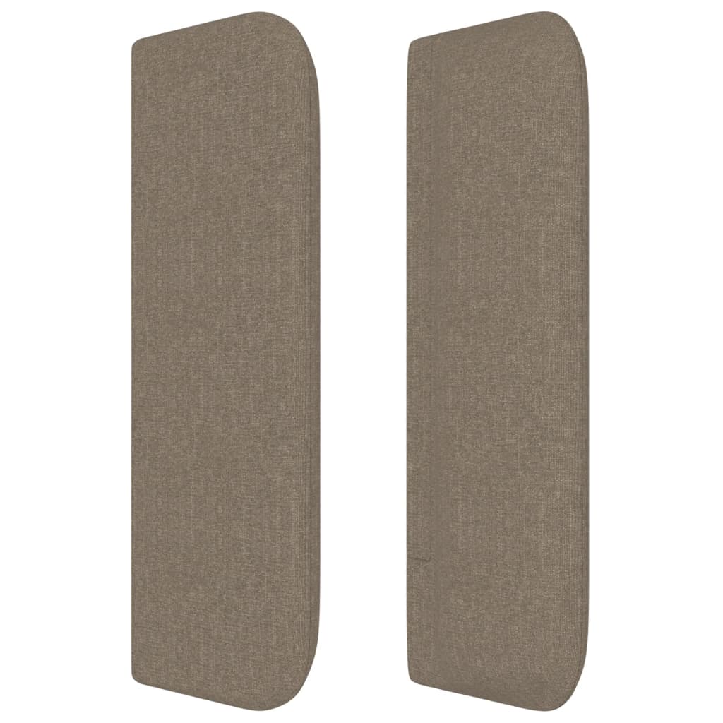 Testiera ad Orecchio Tortora 183x16x78/88 cm in Tessuto