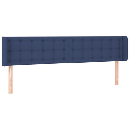 Testiera ad Orecchio Blu 183x16x78/88 cm in Tessuto
