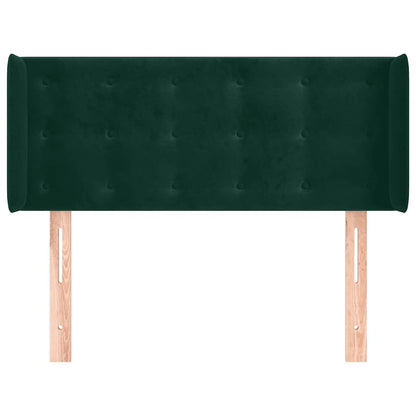 Testiera ad Orecchio Verde Scuro 83x16x78/88 cm in Velluto