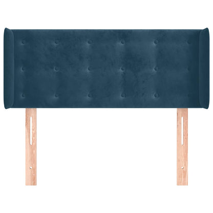 Testiera ad Orecchio Blu Scuro 83x16x78/88 cm in Velluto