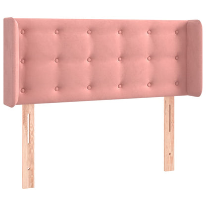 Testiera ad Orecchio Rosa 83x16x78/88 cm in Velluto