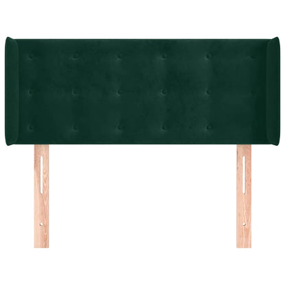 Testiera ad Orecchio Verde Scuro 93x16x78/88 cm in Velluto