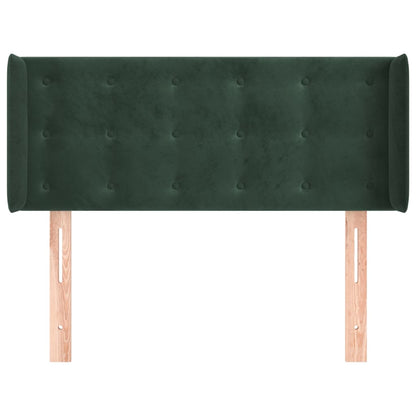 Testiera ad Orecchio Verde Scuro 93x16x78/88 cm in Velluto