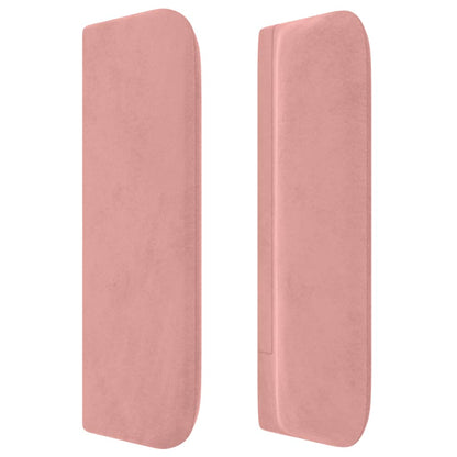 Testiera ad Orecchio Rosa 103x16x78/88 cm in Velluto