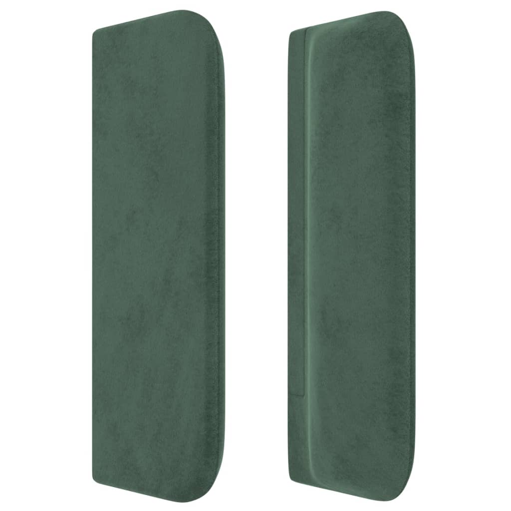 Testiera ad Orecchio Verde Scuro 163x16x78/88 cm in Velluto