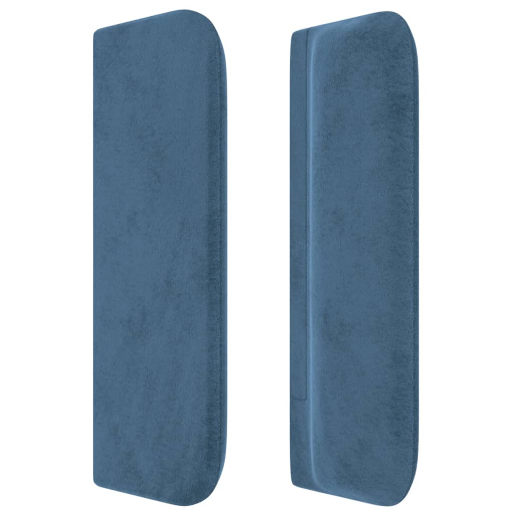 Testiera ad Orecchio Blu Scuro 163x16x78/88 cm in Velluto