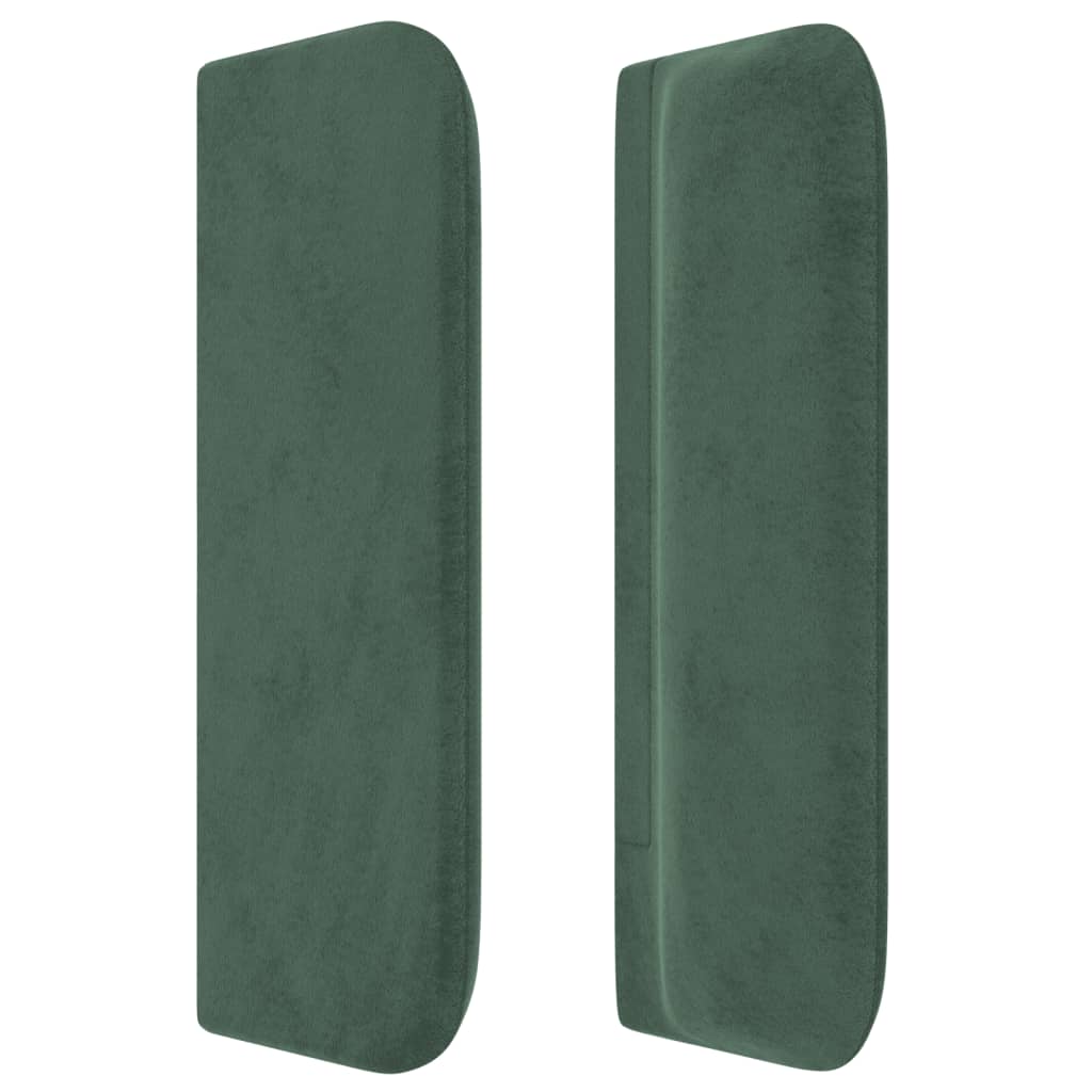 Testiera ad Orecchio Verde Scuro 183x16x78/88 cm in Velluto