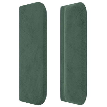 Testiera ad Orecchio Verde Scuro 183x16x78/88 cm in Velluto