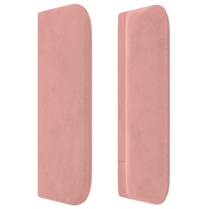 Testiera ad Orecchio Rosa 203x16x78/88 cm in Velluto