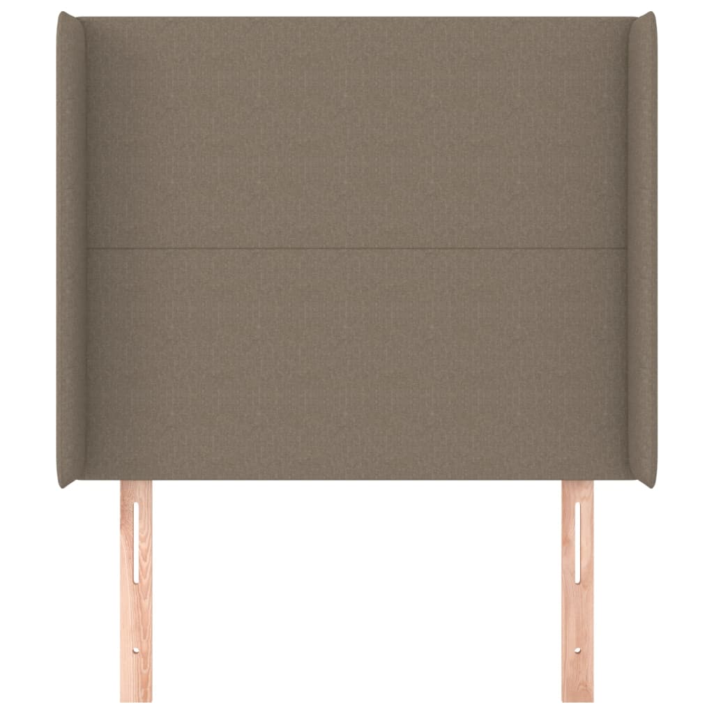 Testiera ad Orecchio Tortora 83x16x118/128 cm in Tessuto