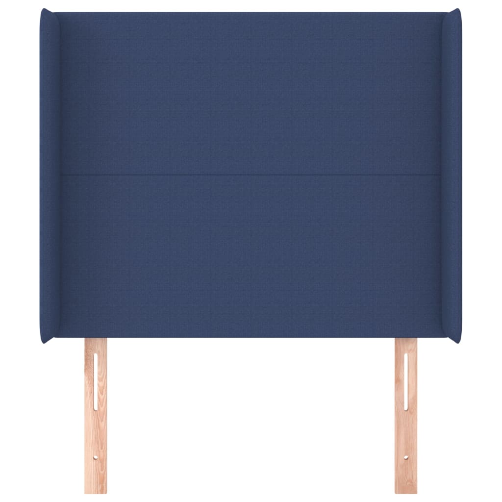 Testiera ad Orecchio Blu 93x16x118/128 cm in Tessuto