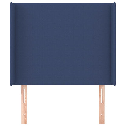 Testiera ad Orecchio Blu 103x16x118/128 cm in Tessuto