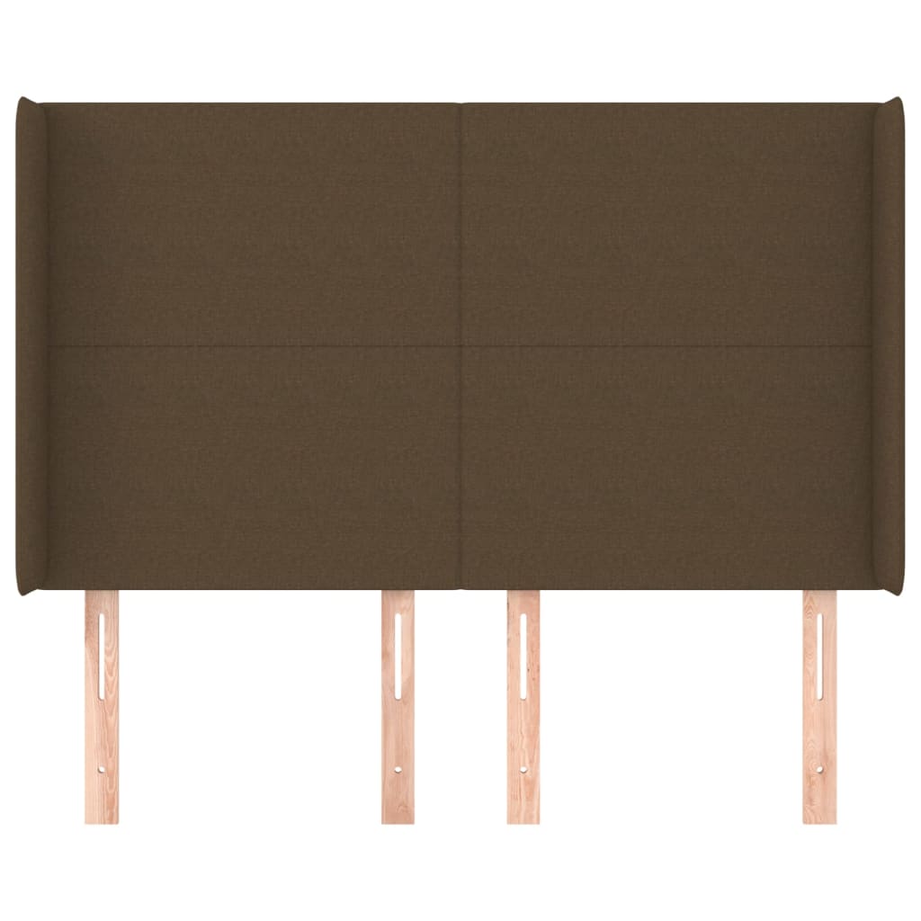 Testiera ad Orecchio MarroneScuro147x16x118/128cm inTessuto