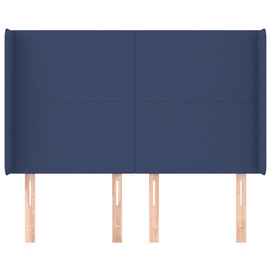Testiera ad Orecchio Blu 147x16x118/128 cm in Tessuto