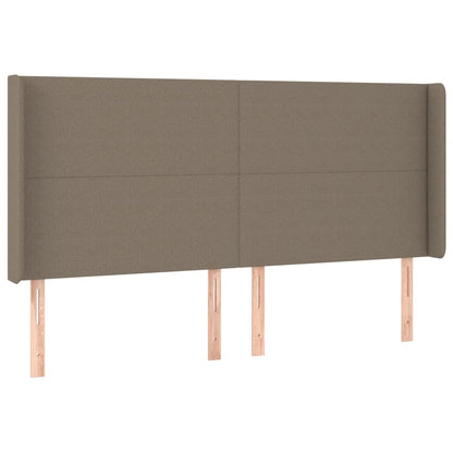Testiera ad Orecchio Tortora 163x16x118/128 cm in Tessuto