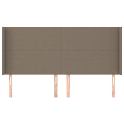 Testiera ad Orecchio Tortora 163x16x118/128 cm in Tessuto