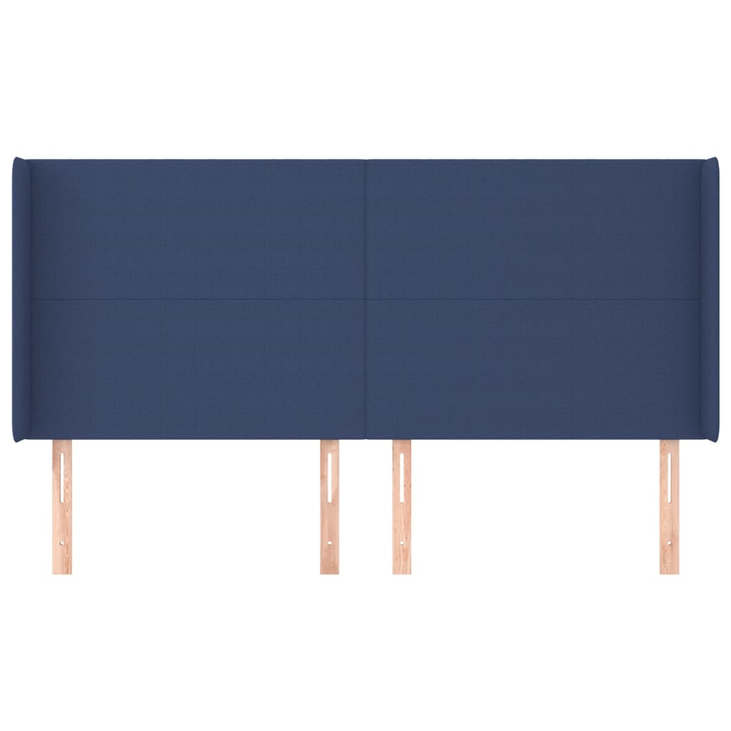 Testiera ad Orecchio Blu 183x16x118/128 cm in Tessuto