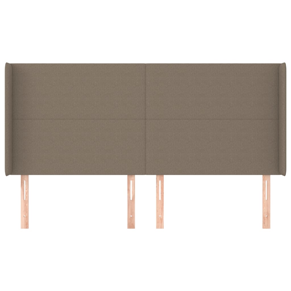 Testiera ad Orecchio Tortora 203x16x118/128 cm in Tessuto