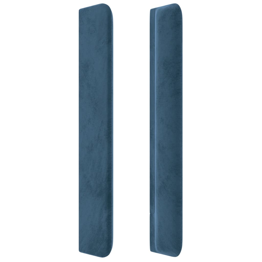Testiera ad Orecchio Blu Scuro 147x16x118/128 cm in Velluto