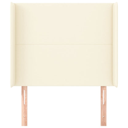 Testiera ad Orecchio Crema 83x16x118/128 cm in Similpelle