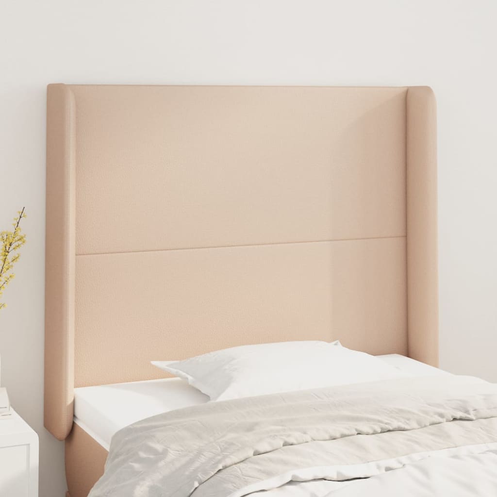 Testiera ad Orecchio Cappuccino 93x16x118/128 cm in Similpelle