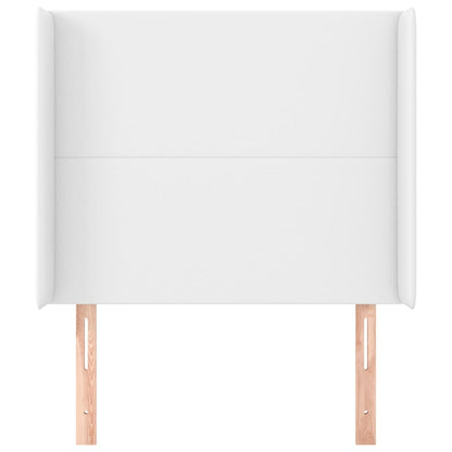 Testiera ad Orecchio Bianco 103x16x118/128 cm in Similpelle