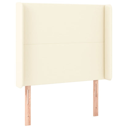 Testiera ad Orecchio Crema 103x16x118/128 cm in Similpelle