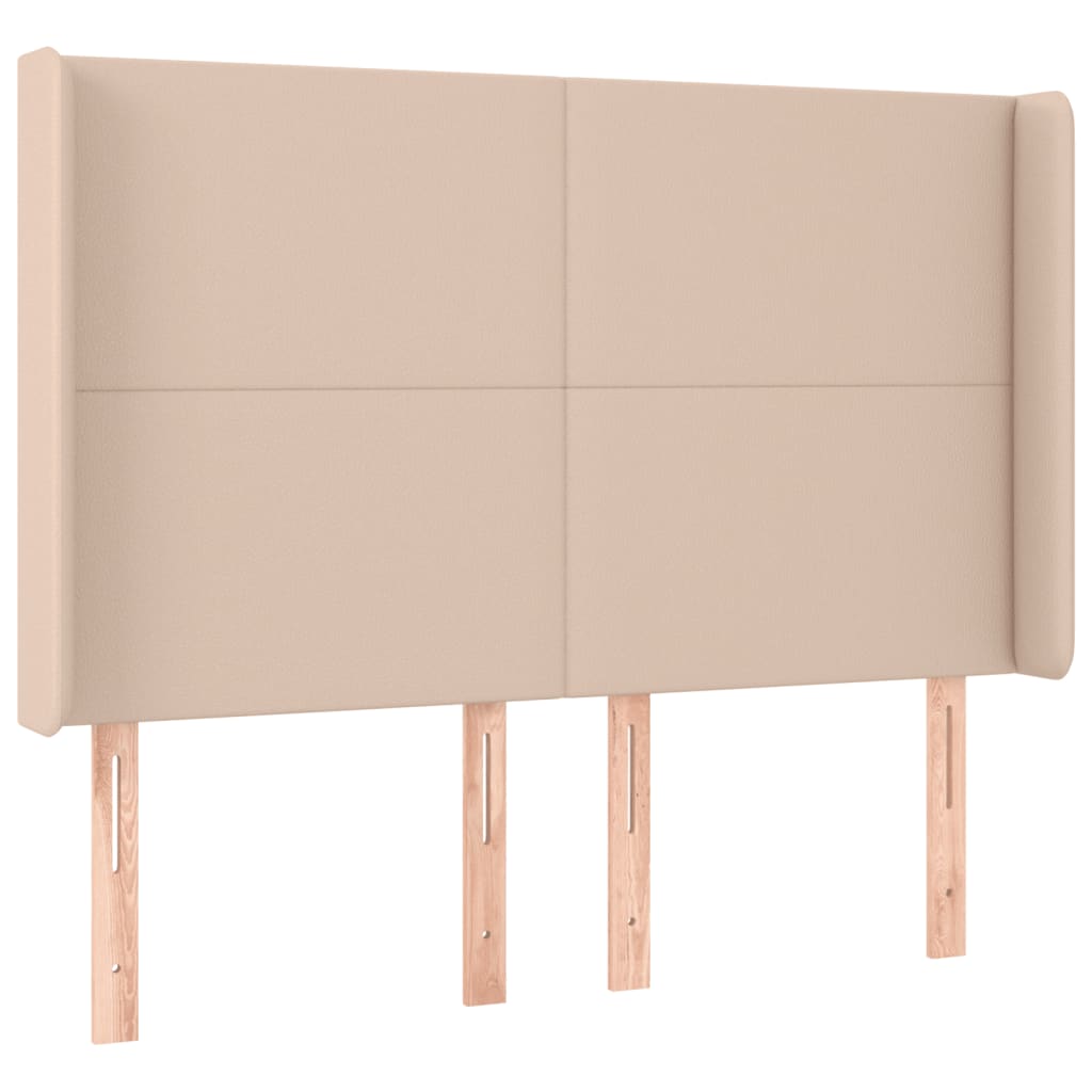 Testiera ad Orecchio Cappuccino 147x16x118/128 cm in Similpelle