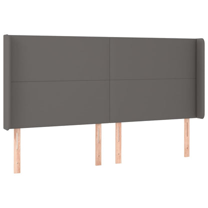 Testiera ad Orecchio Grigio 163x16x118/128cm in Similpelle