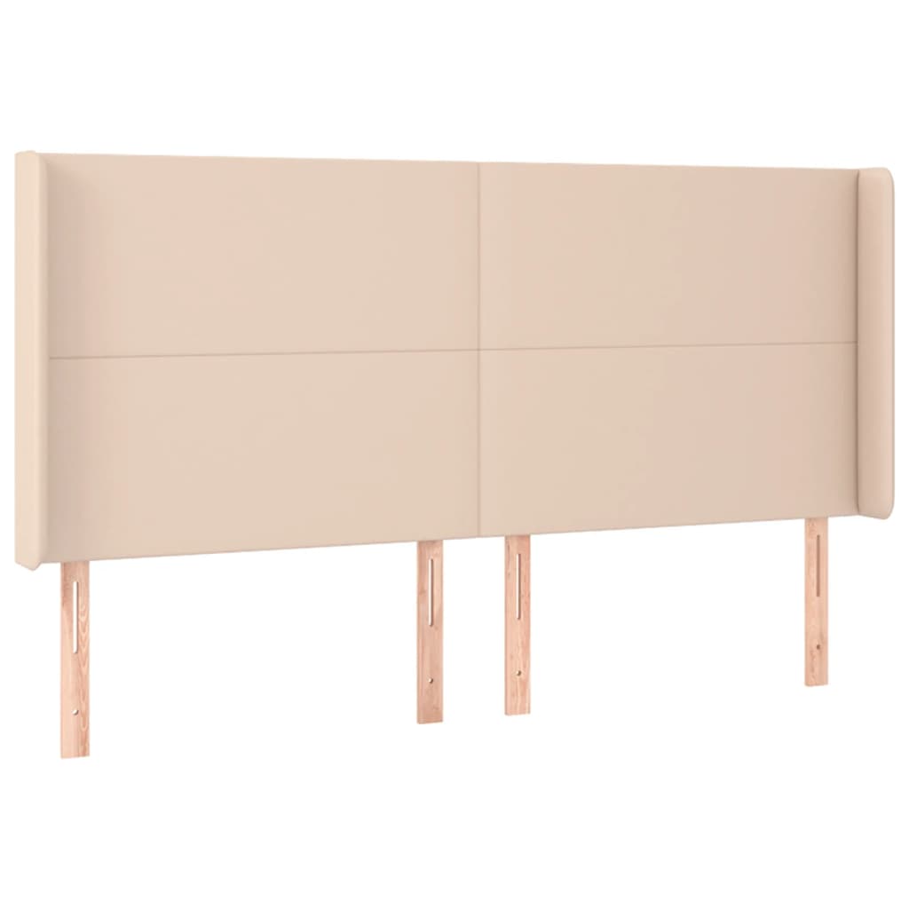 Testiera ad Orecchio Cappuccino 183x16x118/128 cm in Similpelle