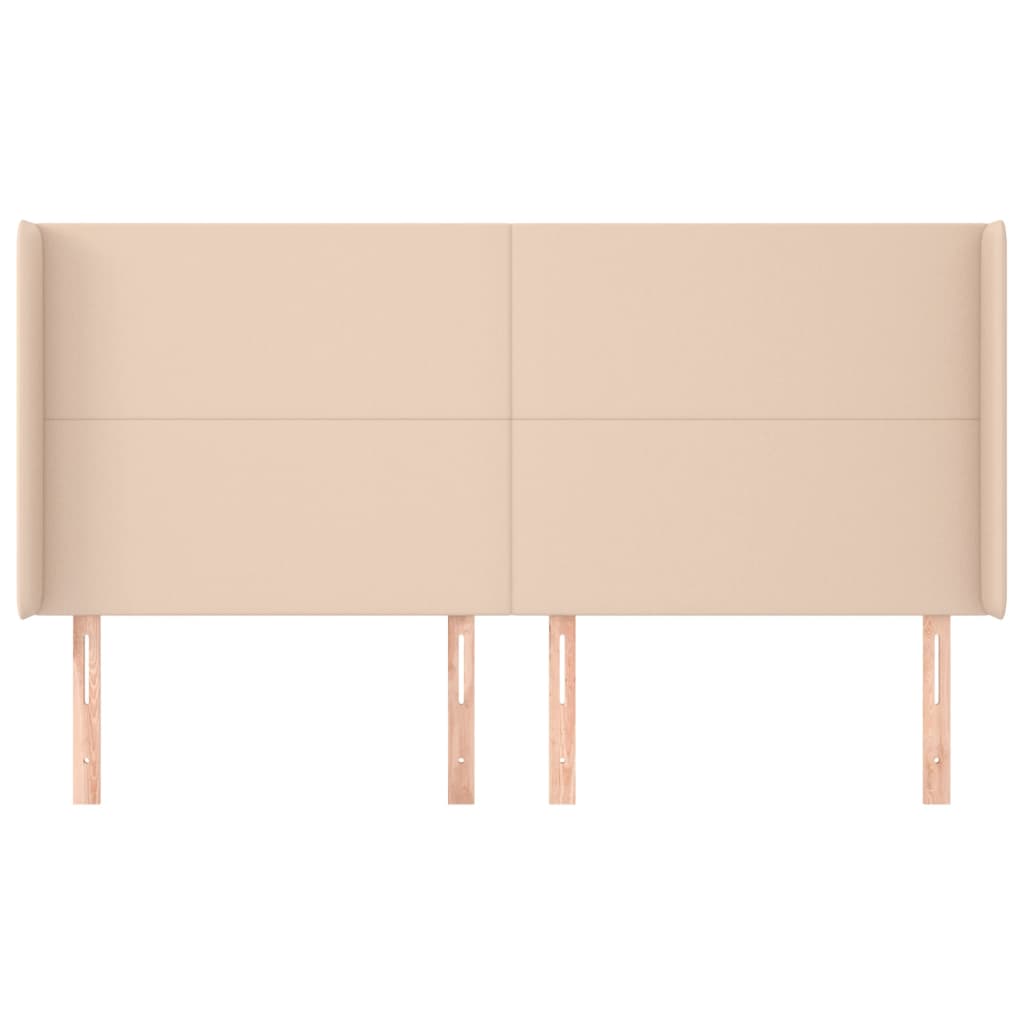 Testiera ad Orecchio Cappuccino 183x16x118/128 cm in Similpelle