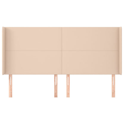 Testiera ad Orecchio Cappuccino 183x16x118/128 cm in Similpelle