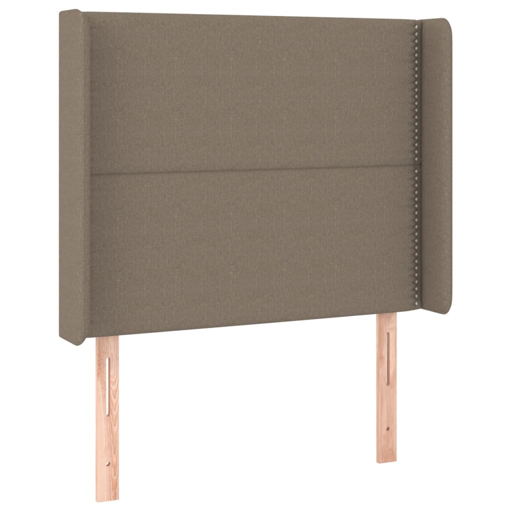 Testiera ad Orecchio Tortora 83x16x118/128 cm in Tessuto