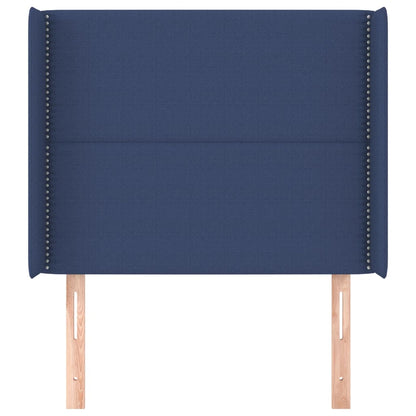 Testiera ad Orecchio Blu 83x16x118/128 cm in Tessuto