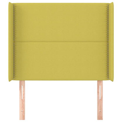 Testiera ad Orecchio Verde 83x16x118/128 cm in Tessuto