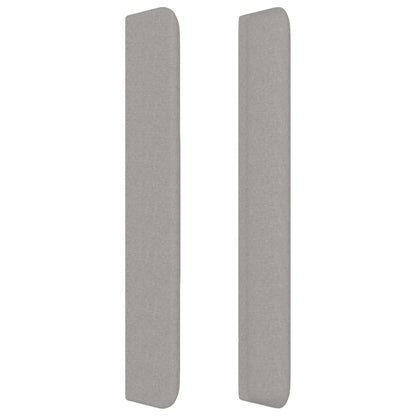 Testiera ad Orecchio Grigio Chiaro 93x16x118/128 cm in Tessuto