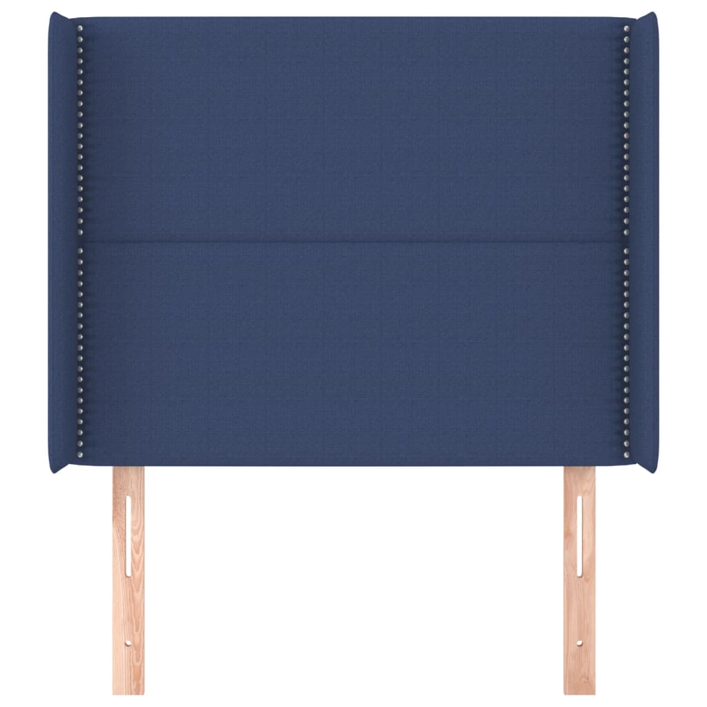 Testiera ad Orecchio Blu 103x16x118/128 cm in Tessuto
