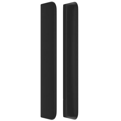 Testiera ad Orecchio Nera 93x16x118/128 cm in Similpelle