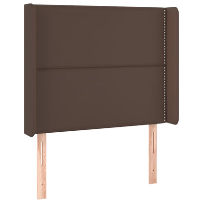 Testiera ad Orecchio Marrone 93x16x118/128 cm in Similpelle