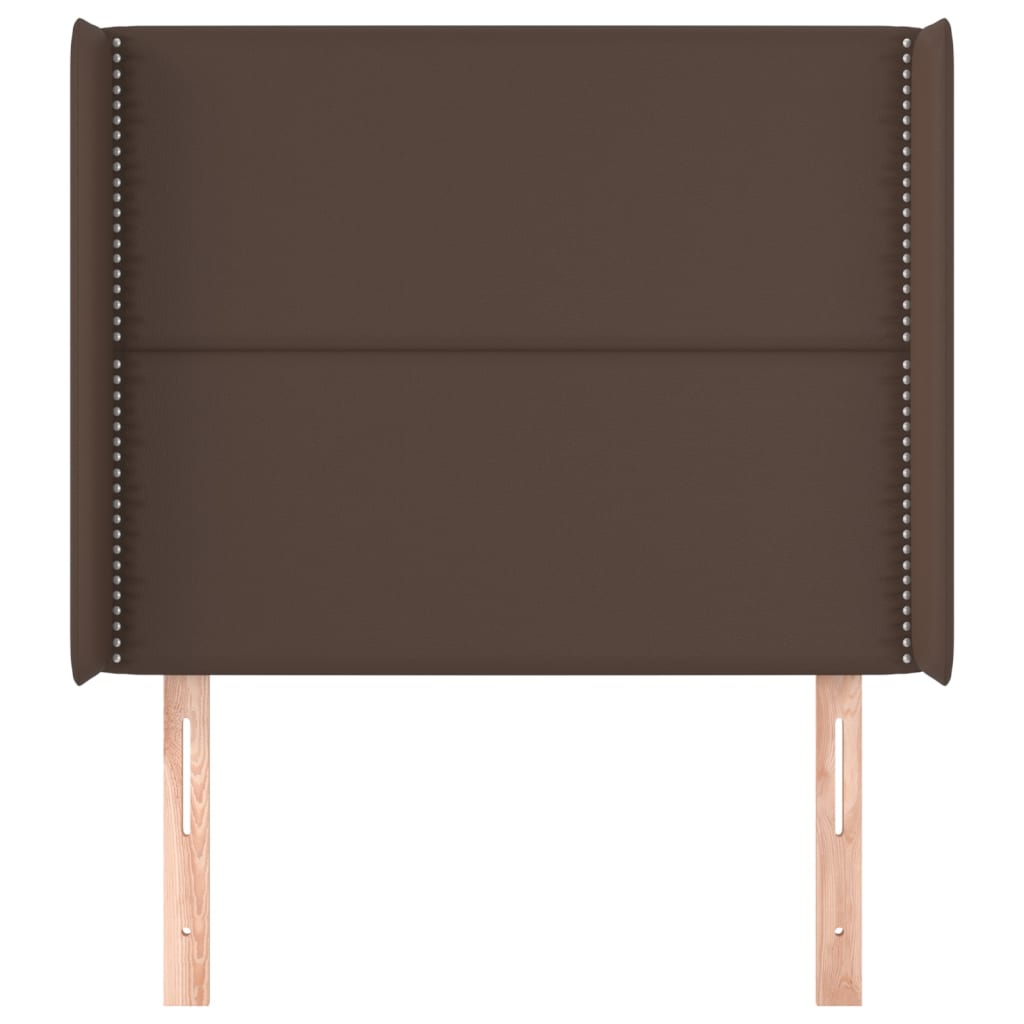 Testiera ad Orecchio Marrone 93x16x118/128 cm in Similpelle