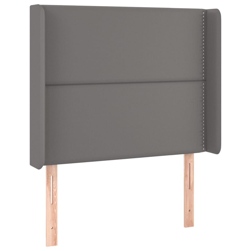 Testiera ad Orecchio Grigio 103x16x118/128cm in Similpelle