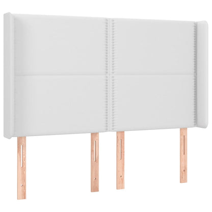 Testiera ad Orecchio Bianco 147x16x118/128 cm in Similpelle