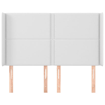 Testiera ad Orecchio Bianco 147x16x118/128 cm in Similpelle