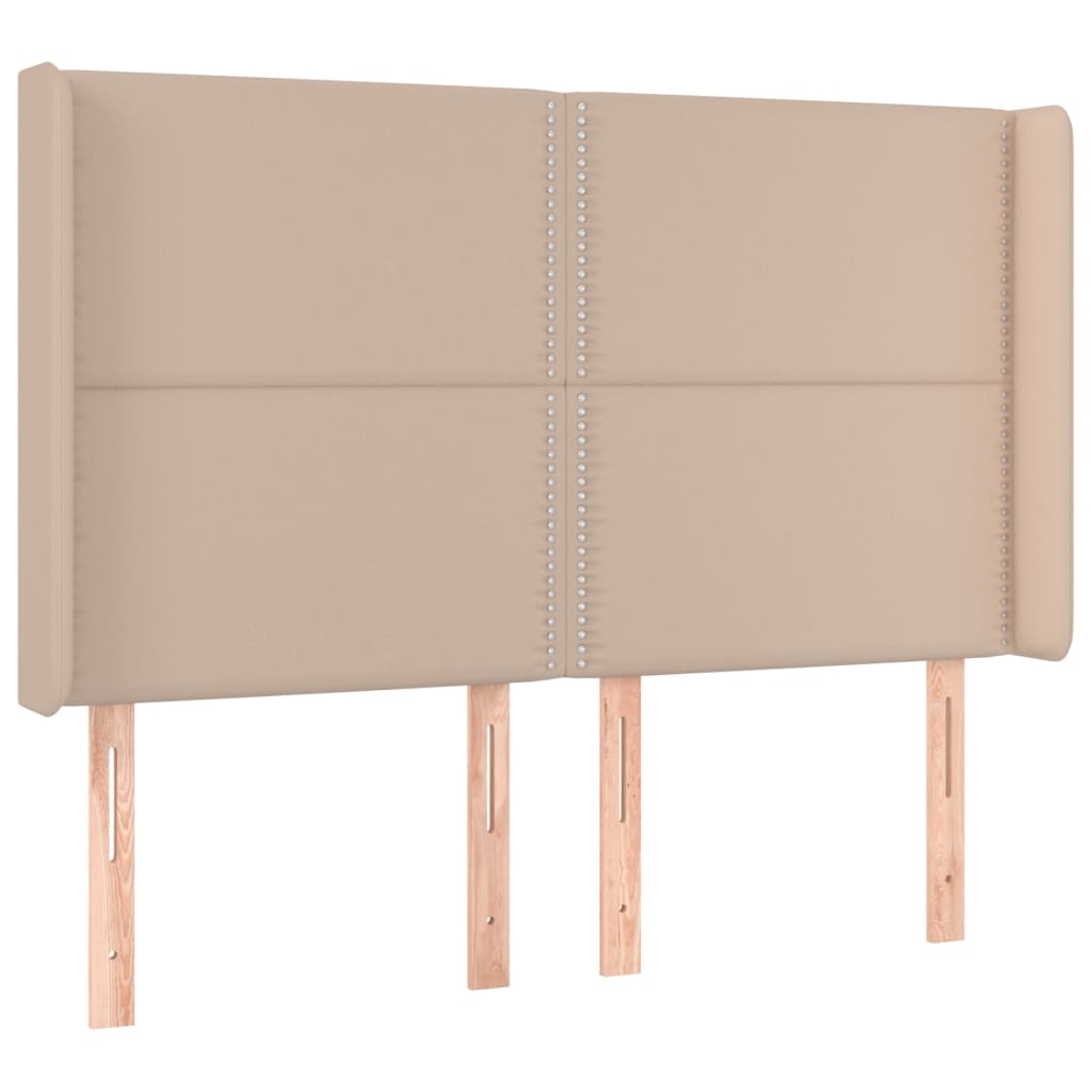 Testiera ad Orecchio Cappuccino 147x16x118/128 cm in Similpelle