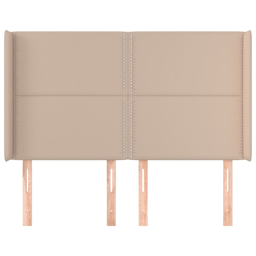 Testiera ad Orecchio Cappuccino 147x16x118/128 cm in Similpelle