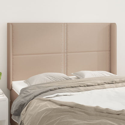 Testiera ad Orecchio Cappuccino 147x16x118/128 cm in Similpelle