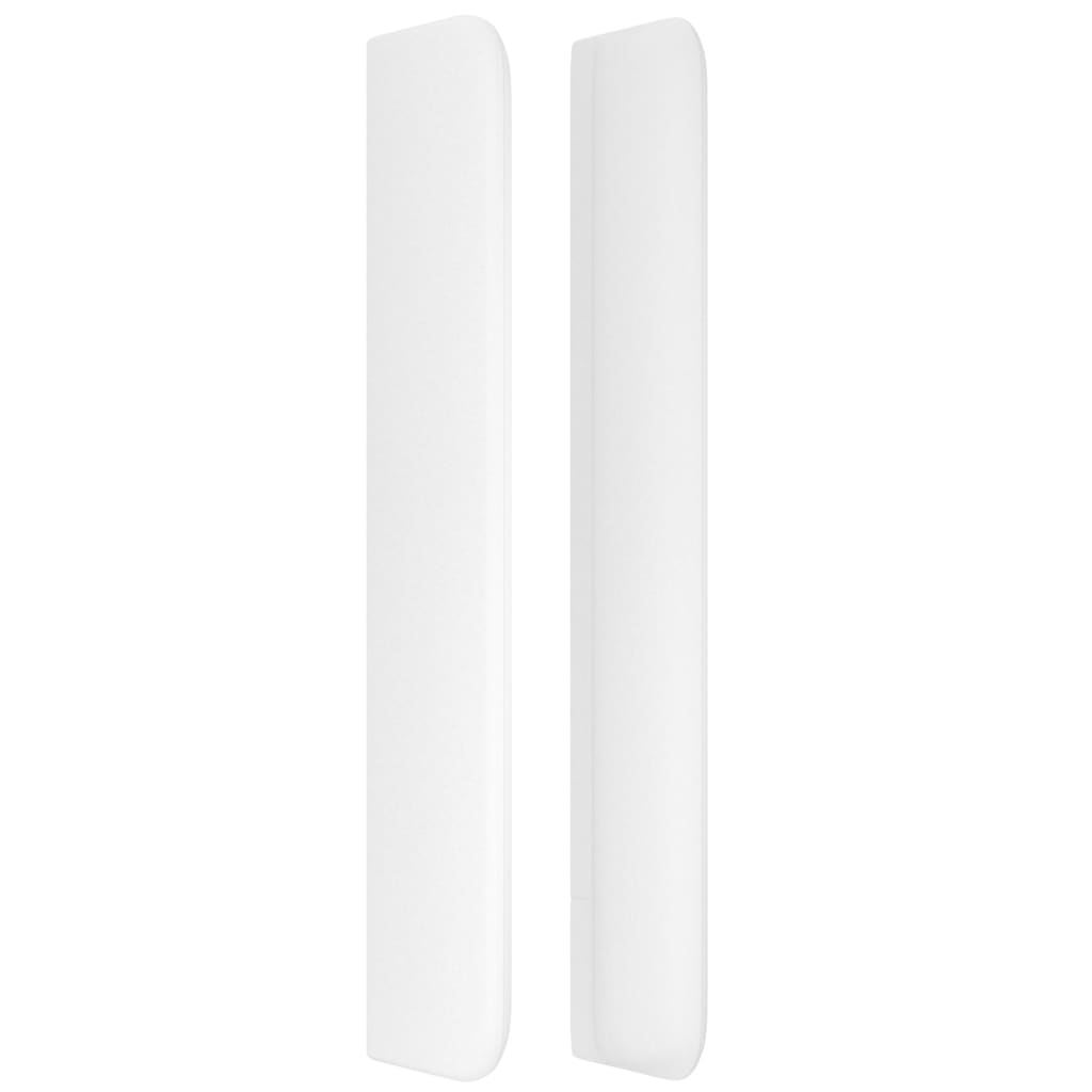 Testiera ad Orecchio Bianco 203x16x118/128 cm in Similpelle