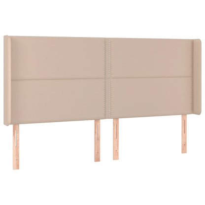 Testiera ad Orecchio Cappuccino 203x16x118/128 cm in Similpelle